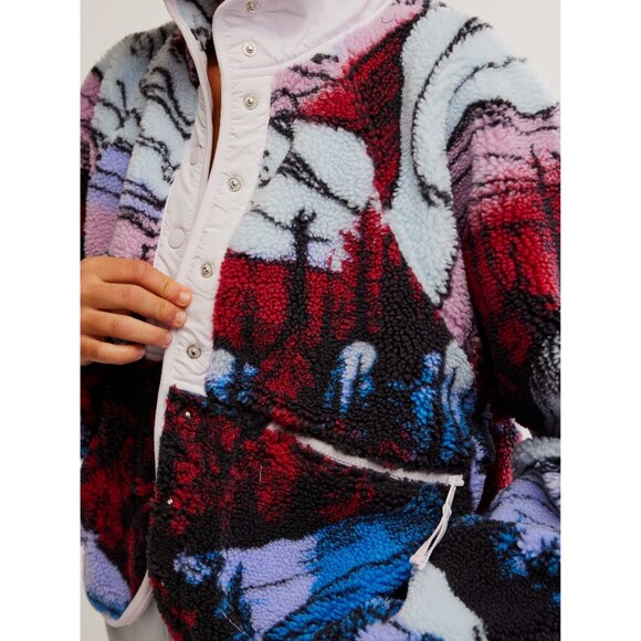 🆕 FP MOVEMENT Hit The Slopes Printed Fleece Jacket / Twilight Forest - Picture 4 of 9